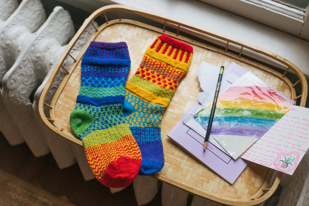 Rainbow Crew Socks by Solmate