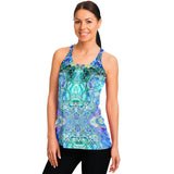 Flowy Racerback Tank Top - Cellular Blues