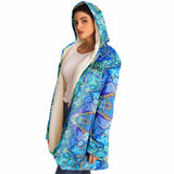 Penny Lane Fleece Cloak - Cellular Blues