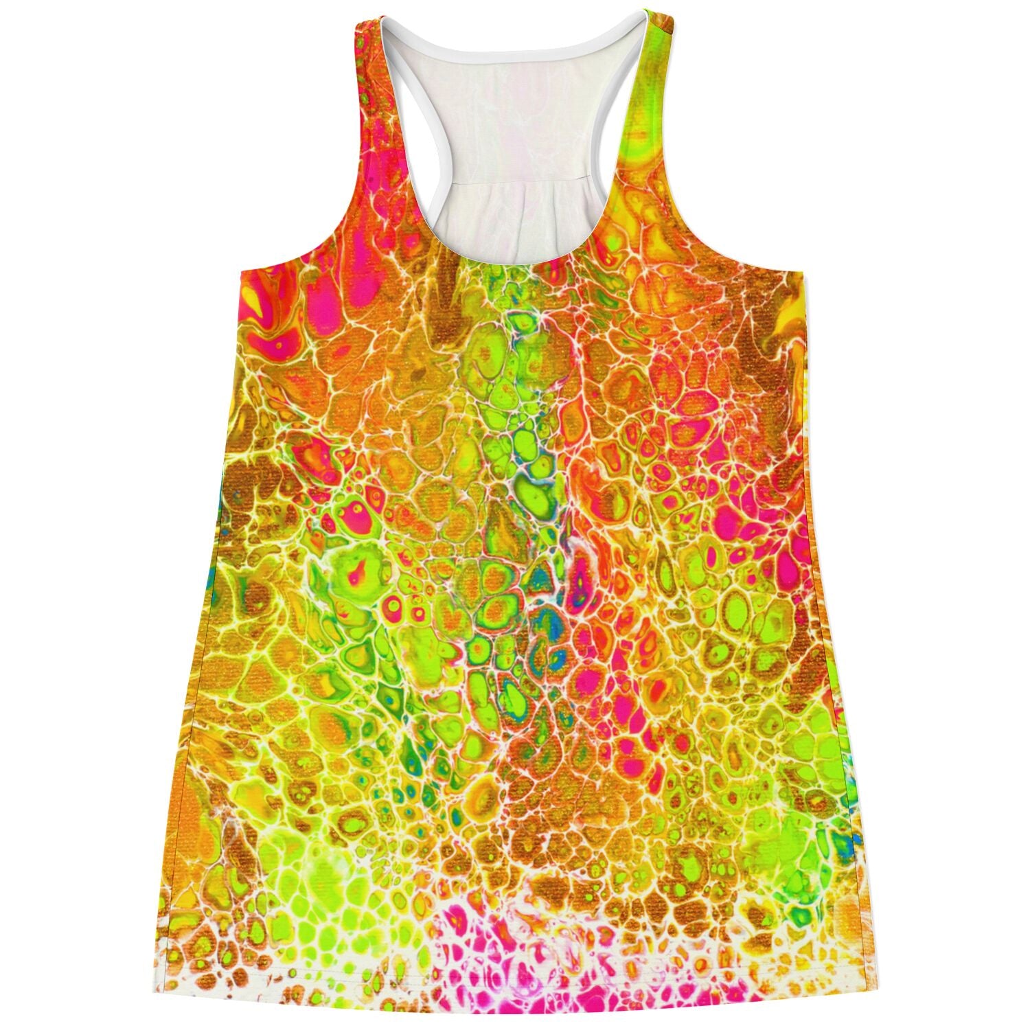 Flowy Racerback Tank Top - Spring Showers