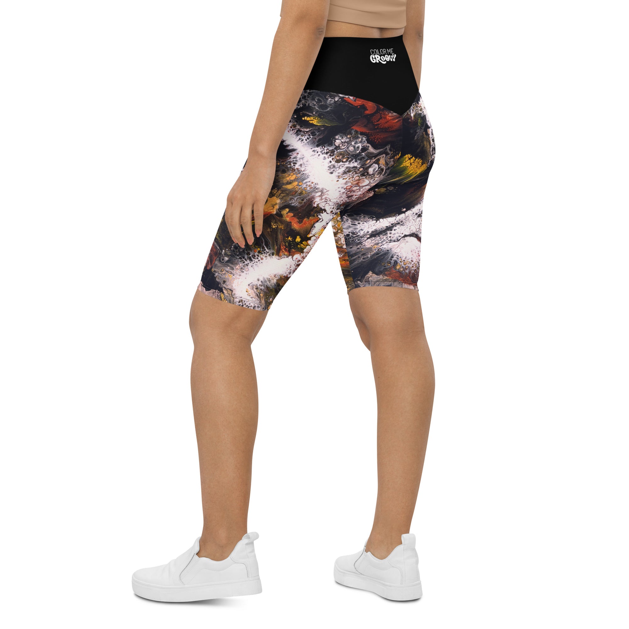 High Roller Bike Shorts - Whitewater Koi