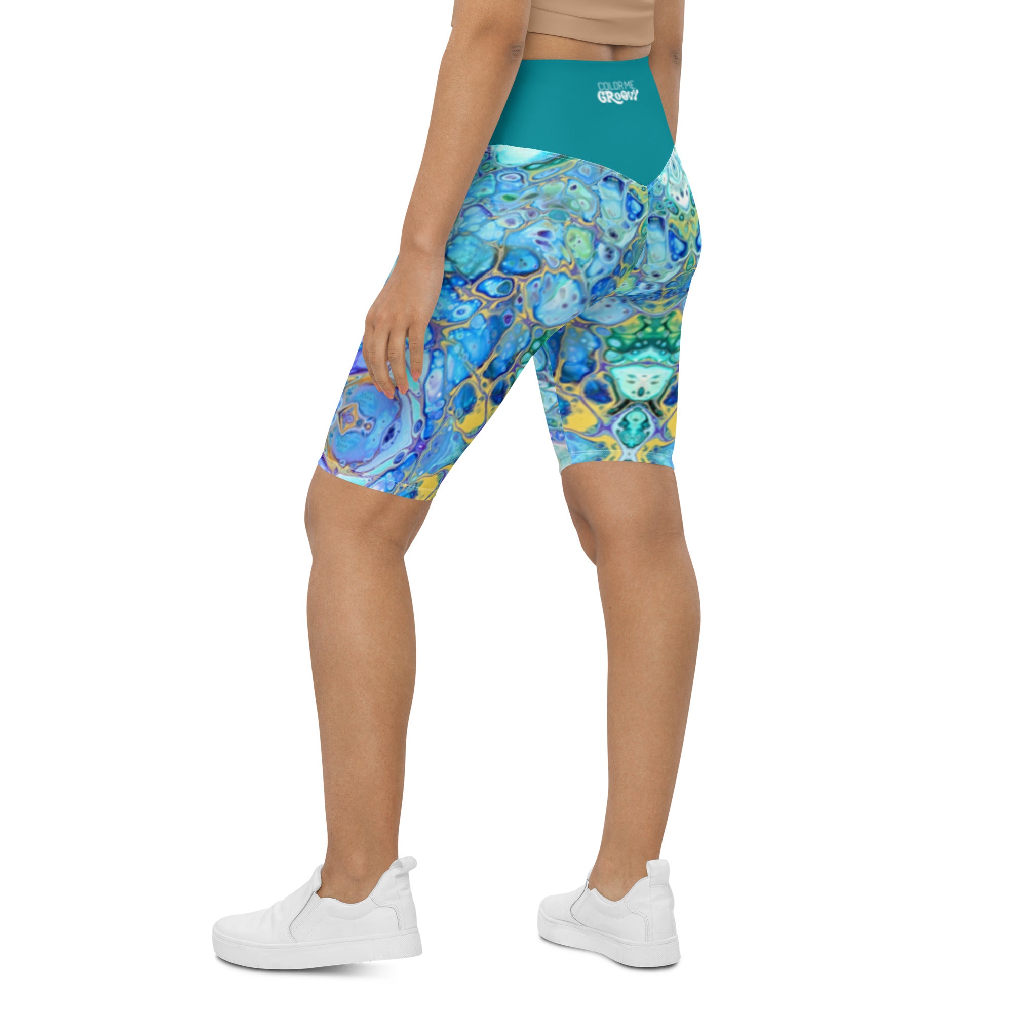 High Roller Bike Shorts - Cellular Blues