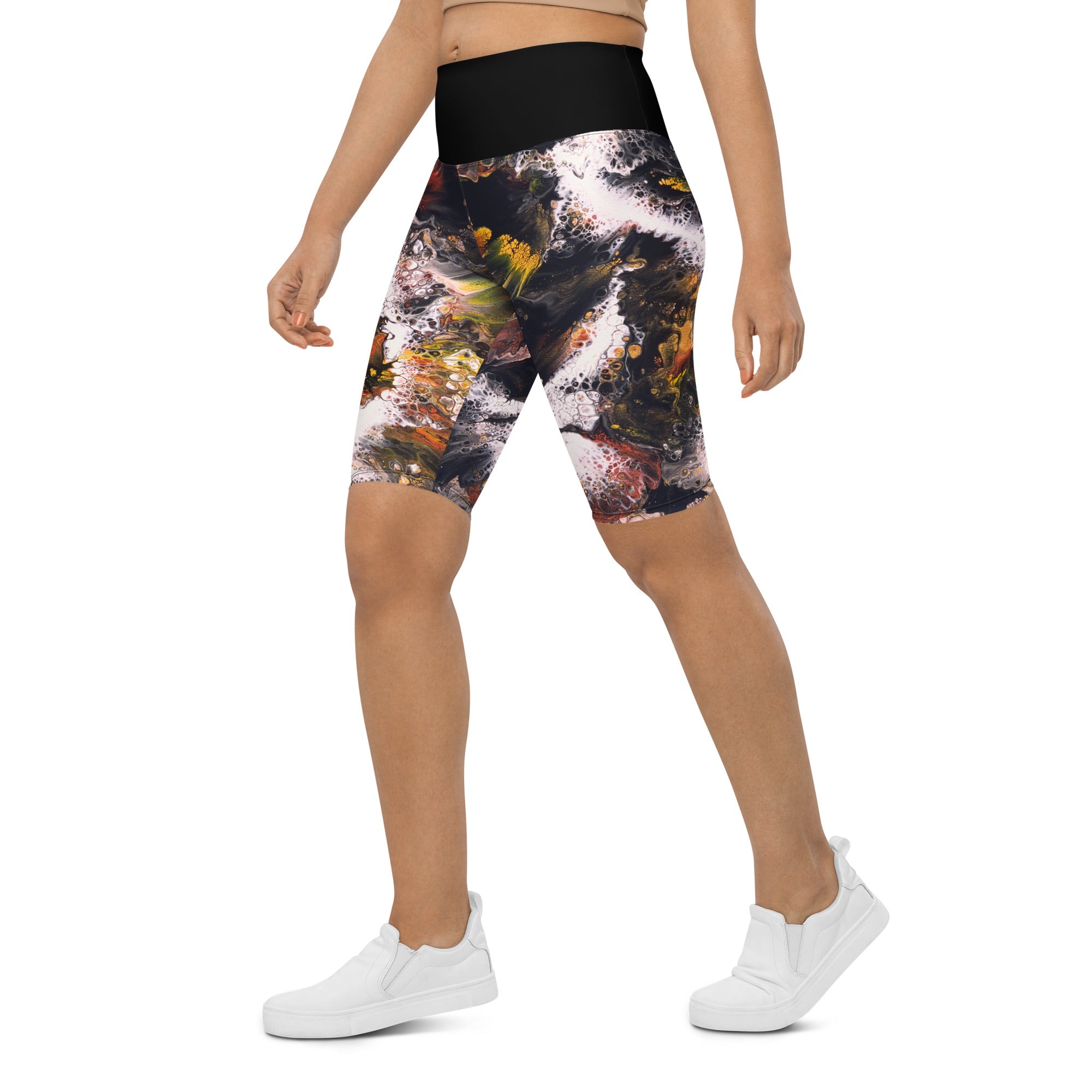 High Roller Bike Shorts - Whitewater Koi