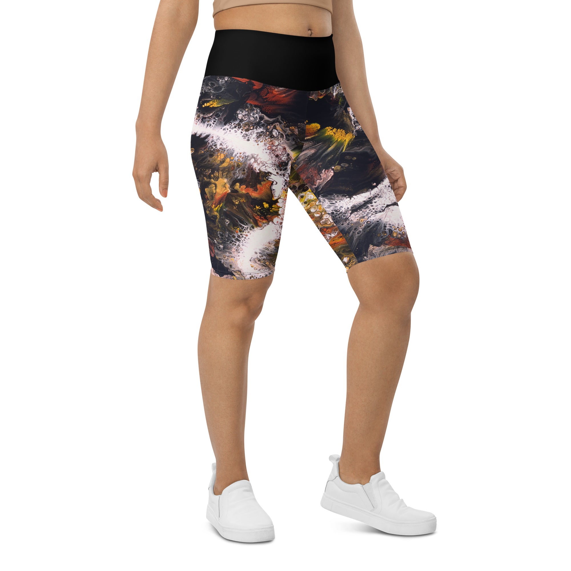 High Roller Bike Shorts - Whitewater Koi