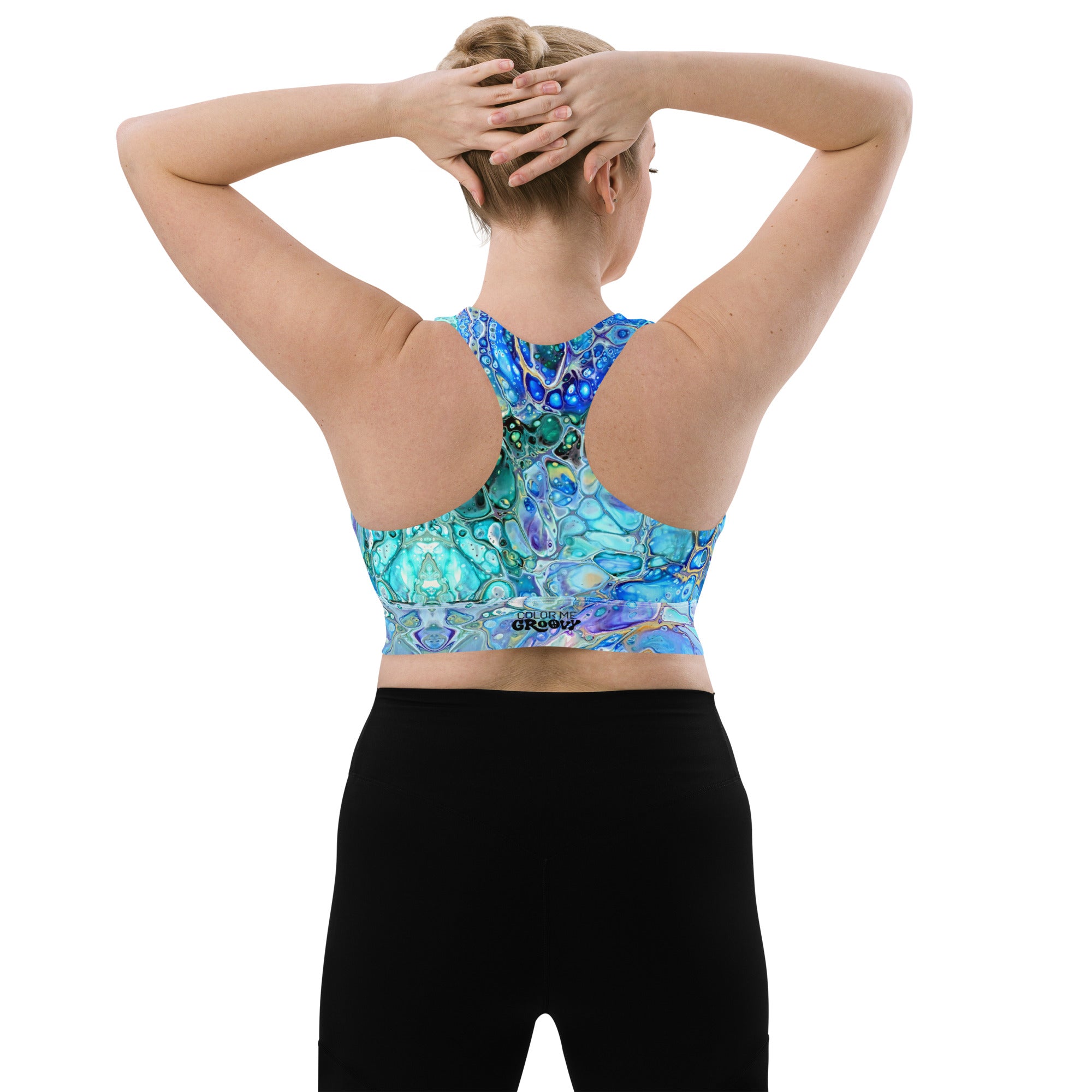 Luci Watusi Sports Bra - Cellular Blues