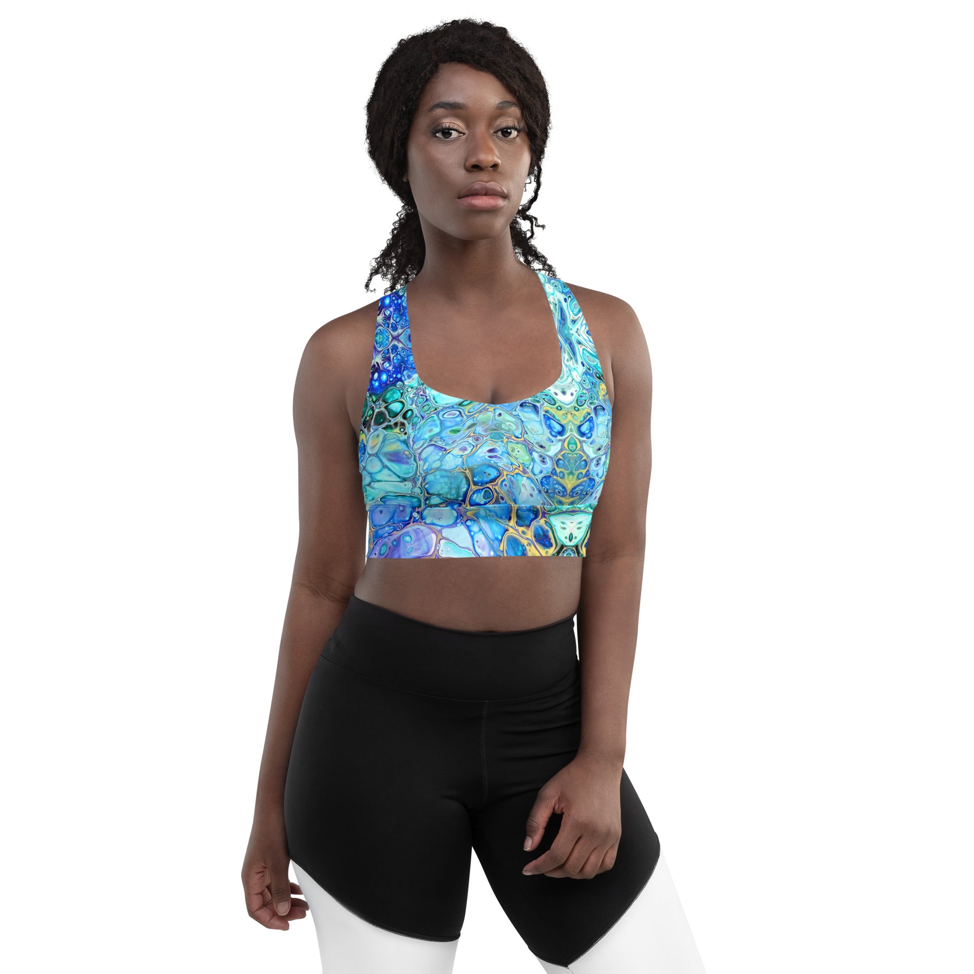 Luci Watusi Sports Bra - Cellular Blues