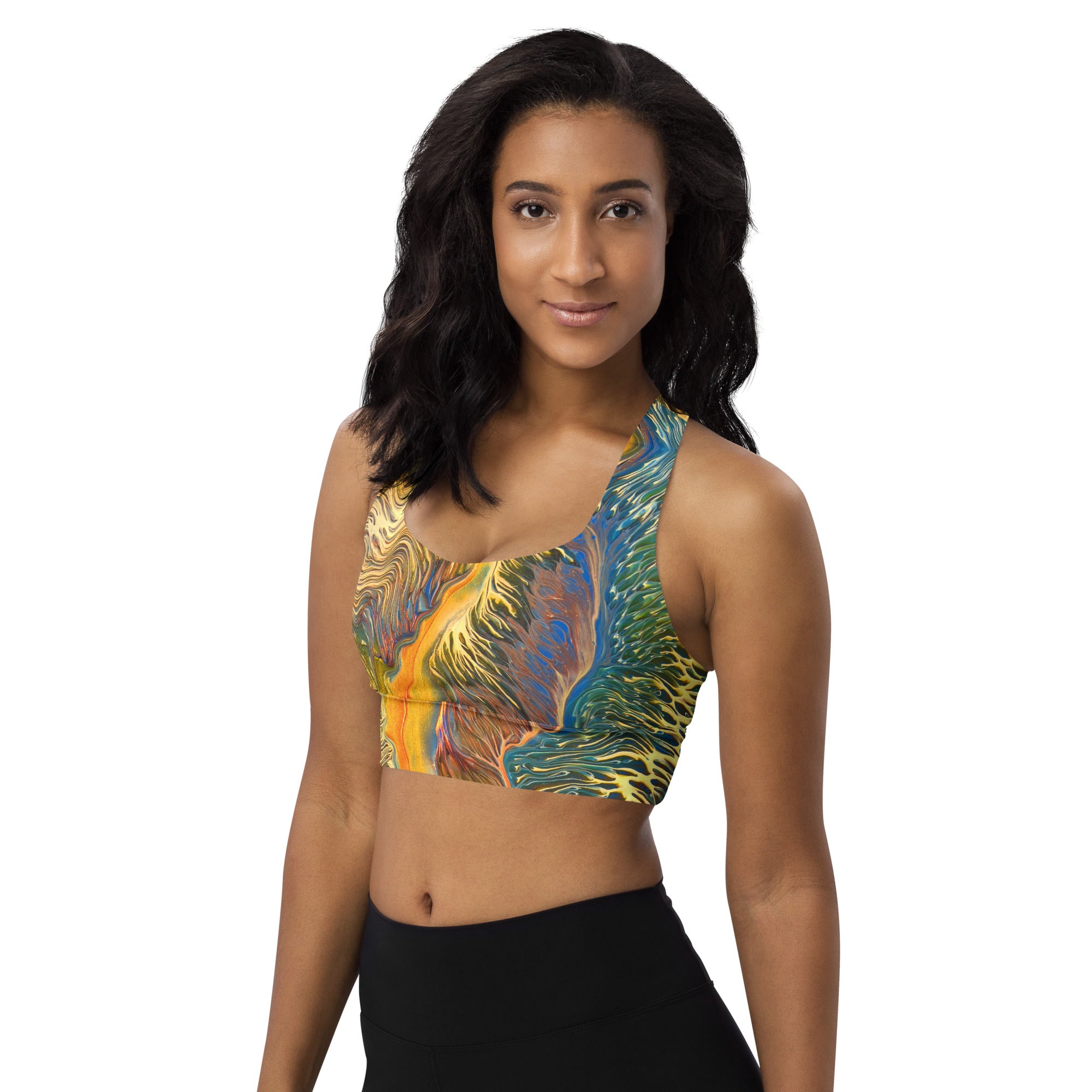 Luci Watusi Sports Bra - Golden Riptide