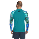 Men's UV Rash Guard - Cellular Blues