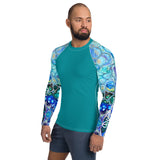 Men's UV Rash Guard - Cellular Blues