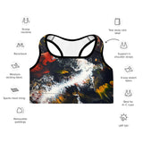 Padded Sports Bra - Whitewater Koi