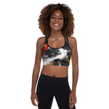 Padded Sports Bra - Whitewater Koi