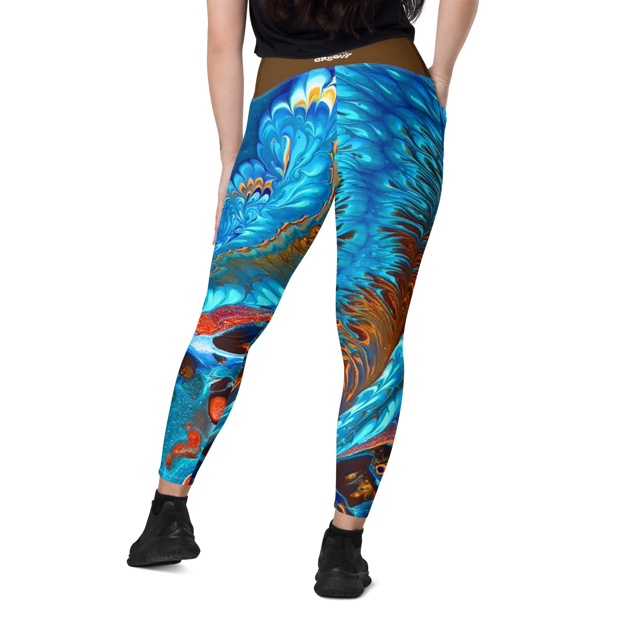 Far Out Flex Leggings w/pockets - Pacific Current