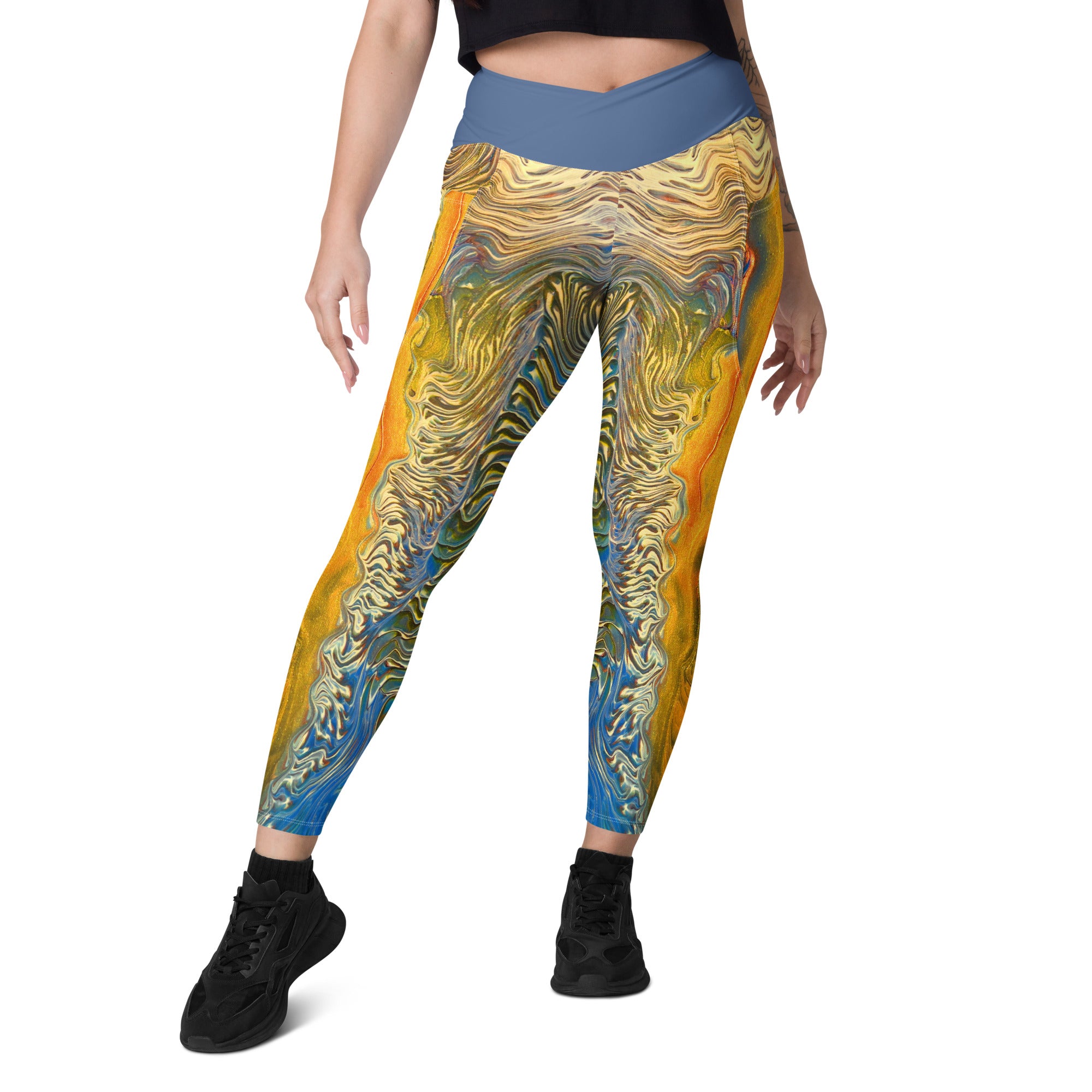 Far Out Flex Leggings w/pockets - Golden Riptide