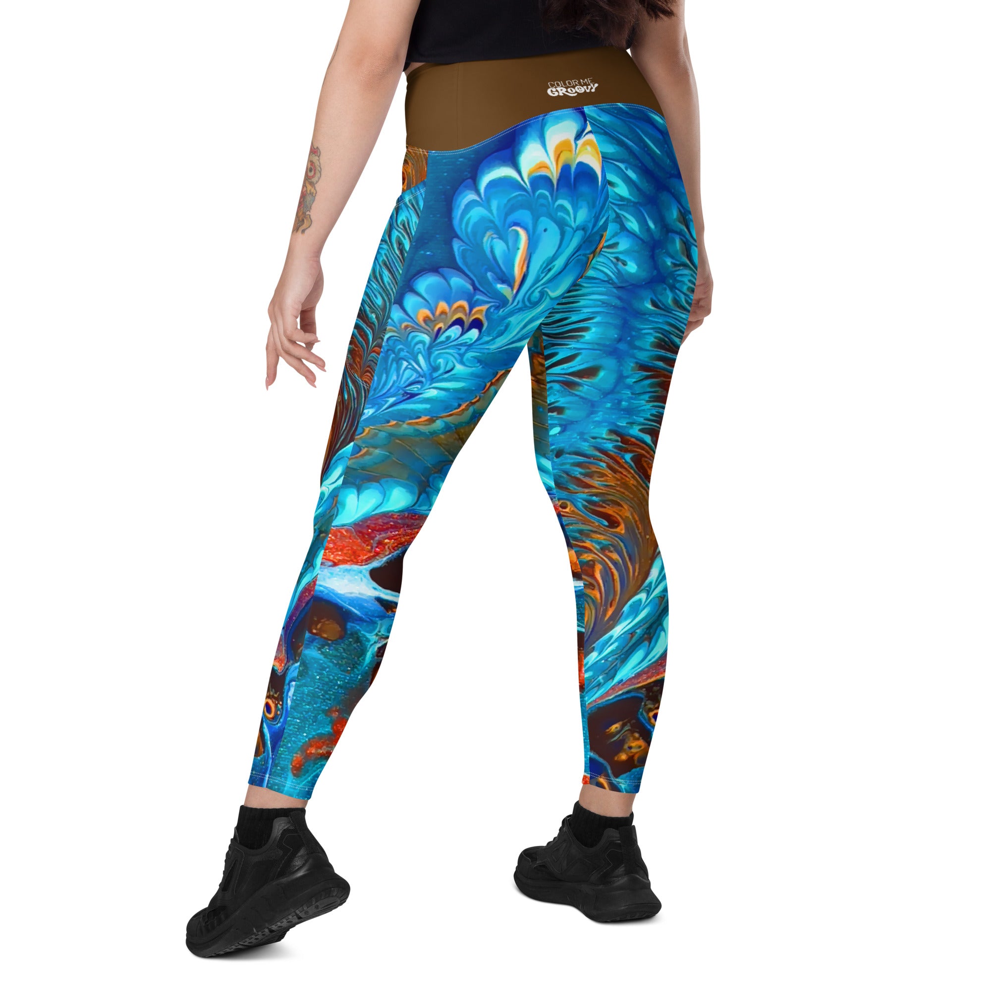 Far Out Flex Leggings w/pockets - Pacific Current