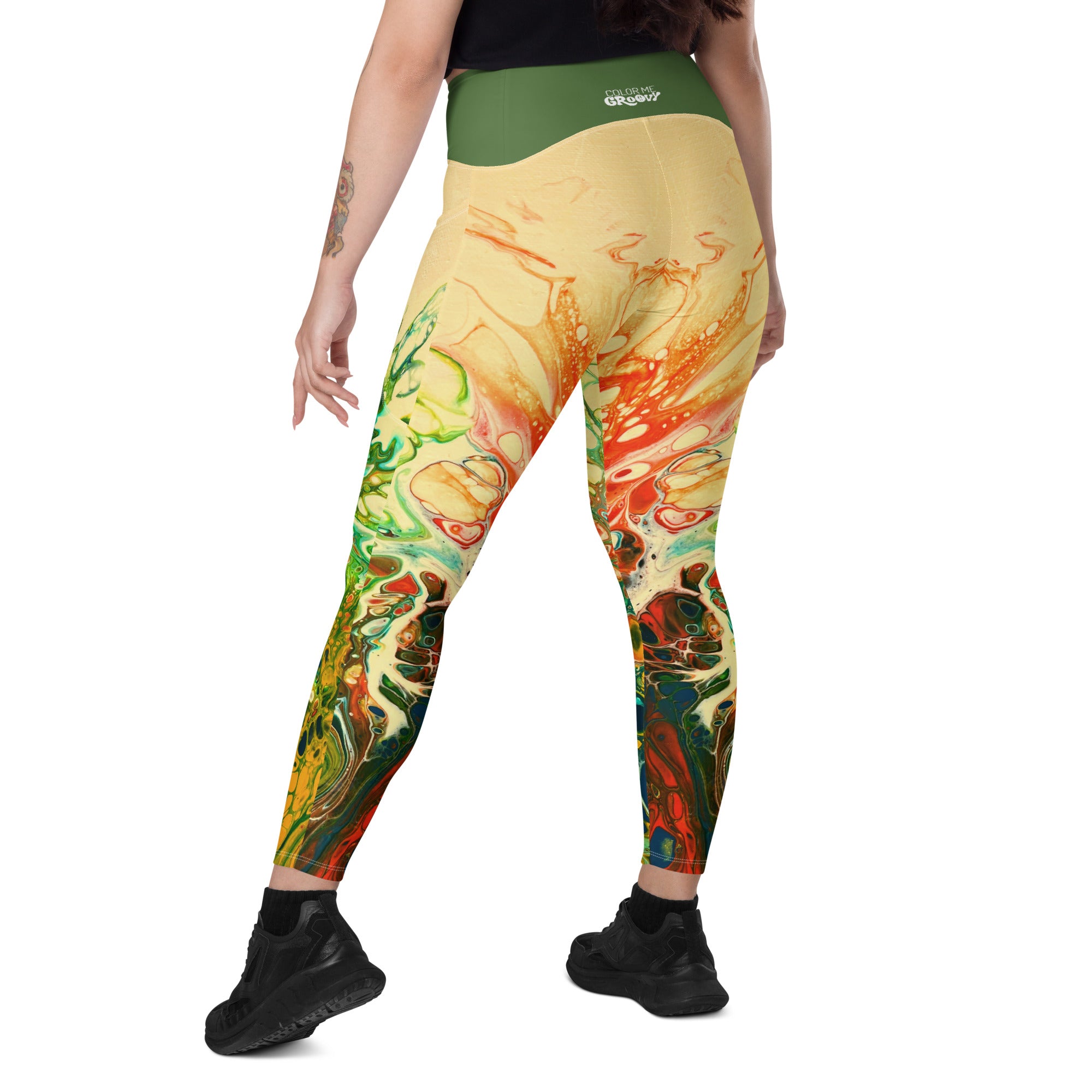 Far Out Flex Leggings w/pockets - Wildflowers