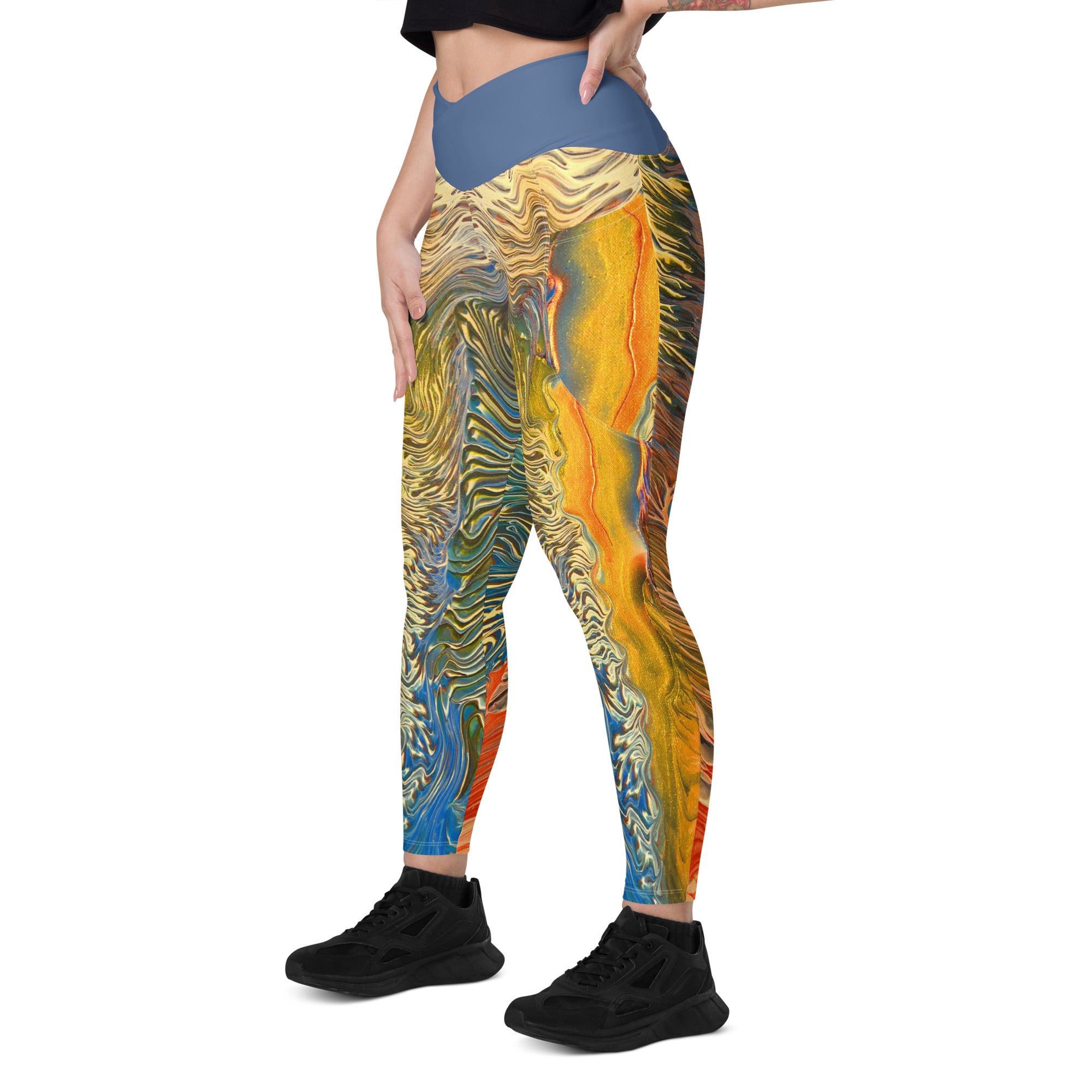 Far Out Flex Leggings w/pockets - Golden Riptide