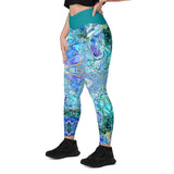 Far Out Flex Leggings w/pockets - Cellular Blues