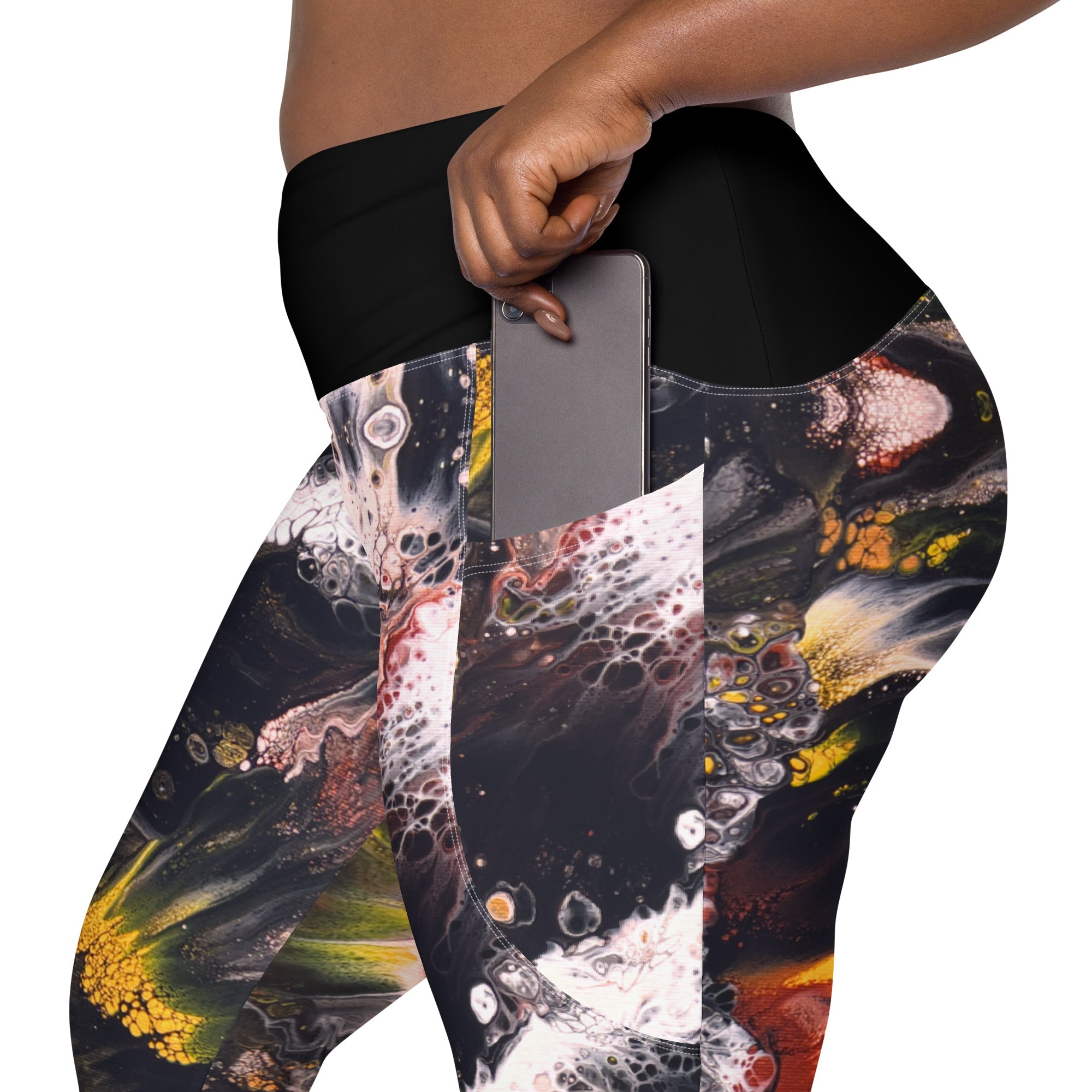 Far Out Flex Leggings w/pockets - Whitewater Koi