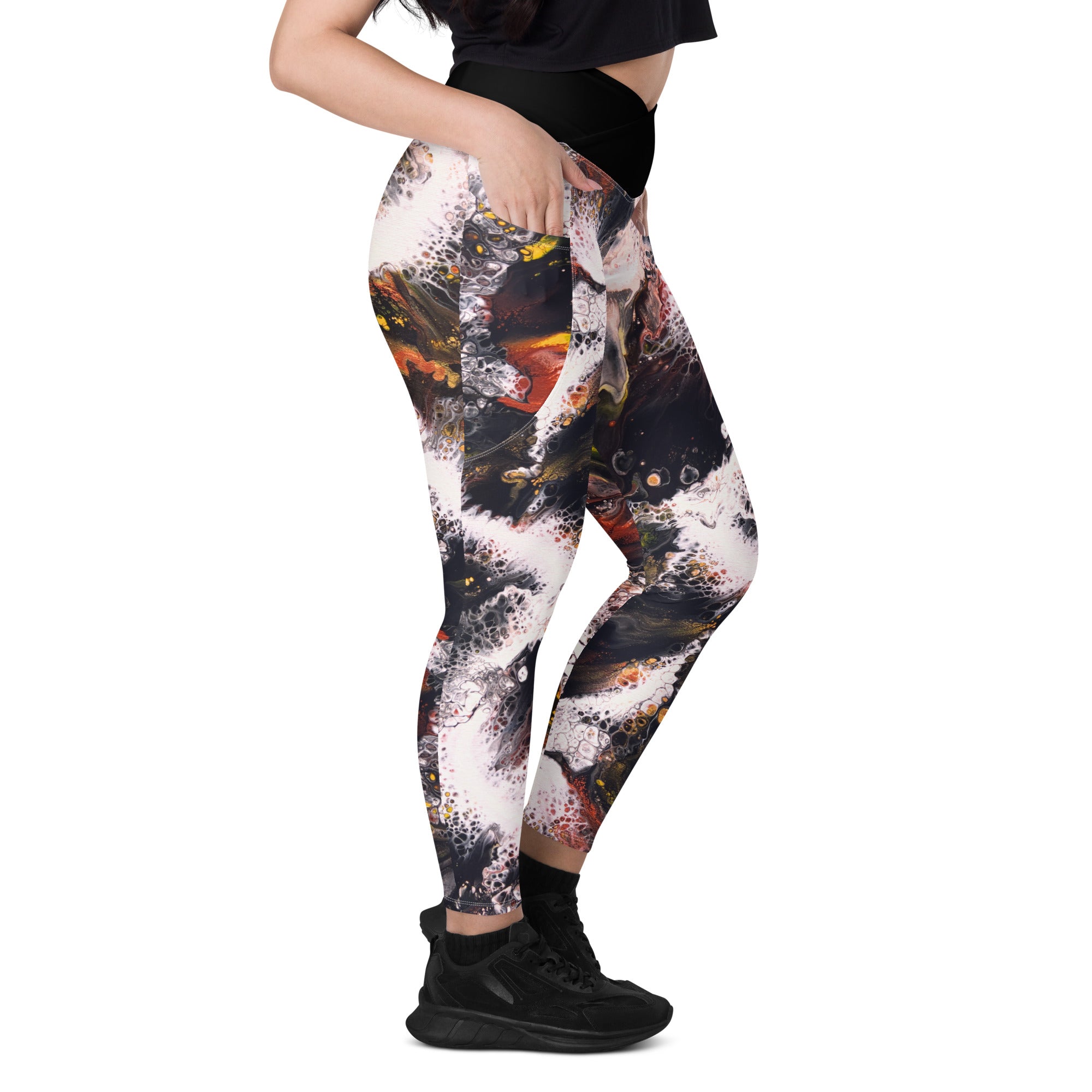 Far Out Flex Leggings w/pockets - Whitewater Koi