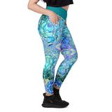 Far Out Flex Leggings w/pockets - Cellular Blues