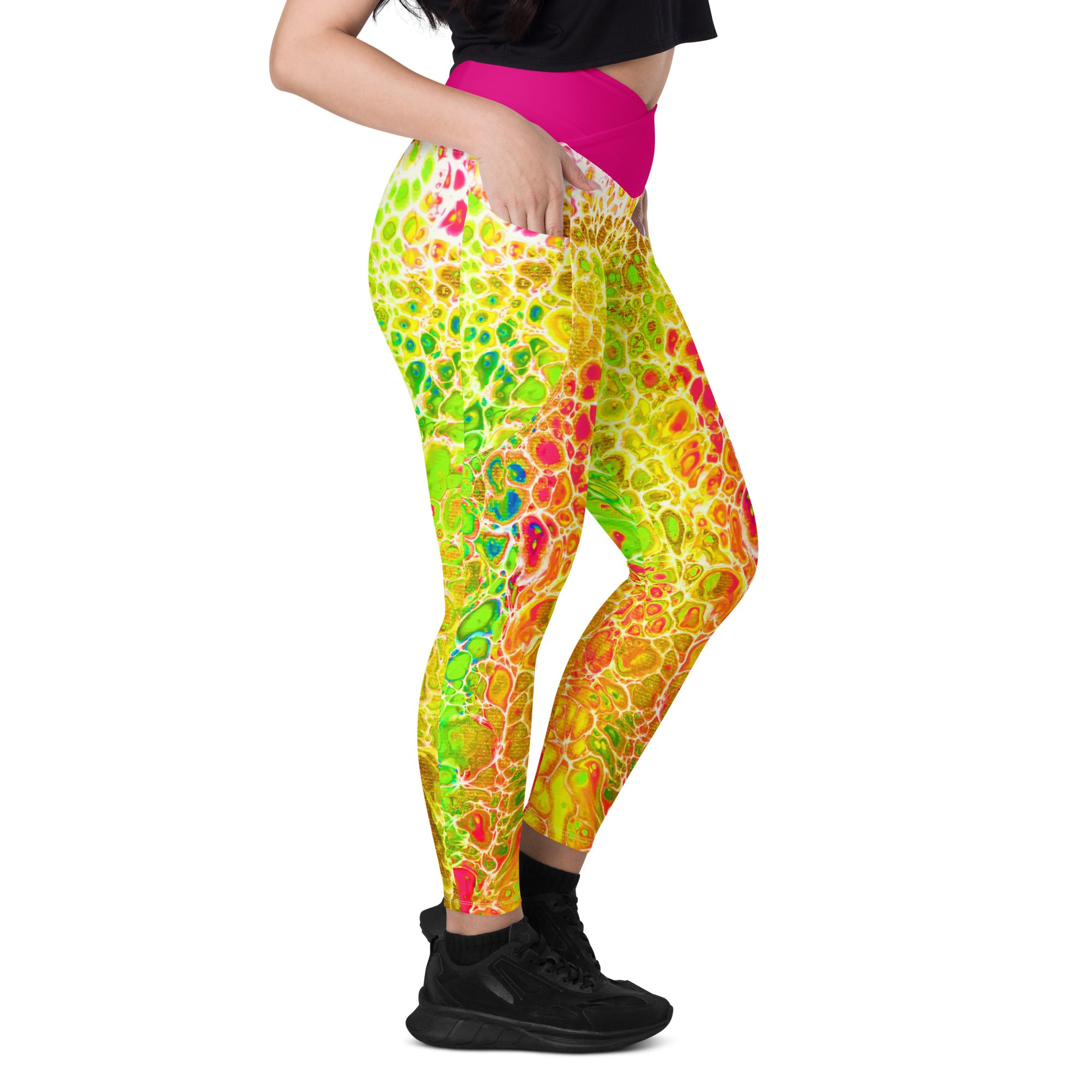 Far Out Flex Leggings w/pockets - Spring Showers