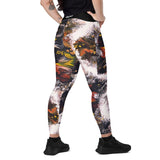 Far Out Flex Leggings w/pockets - Whitewater Koi