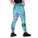 Far Out Flex Leggings w/pockets - Cellular Blues