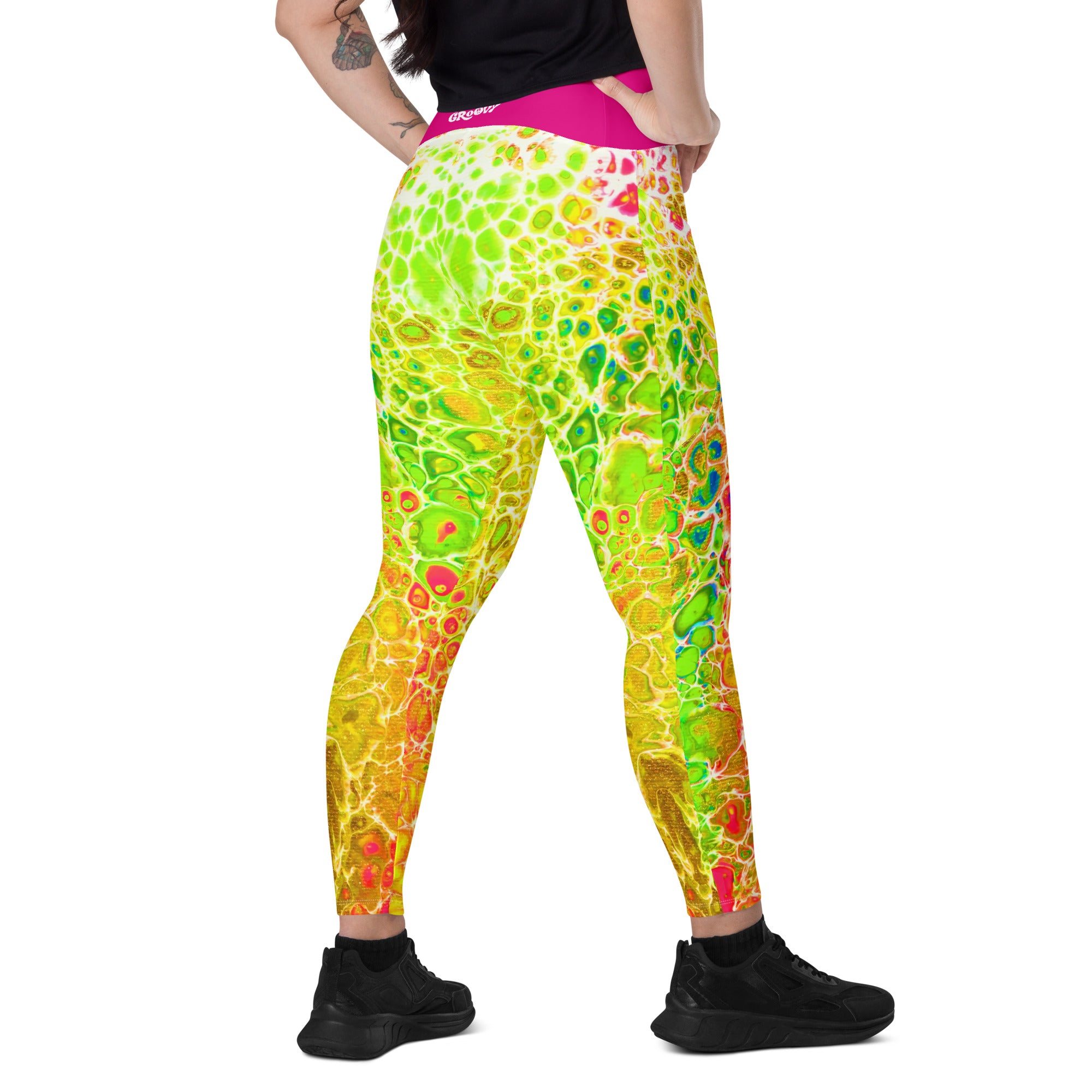 Far Out Flex Leggings w/pockets - Spring Showers