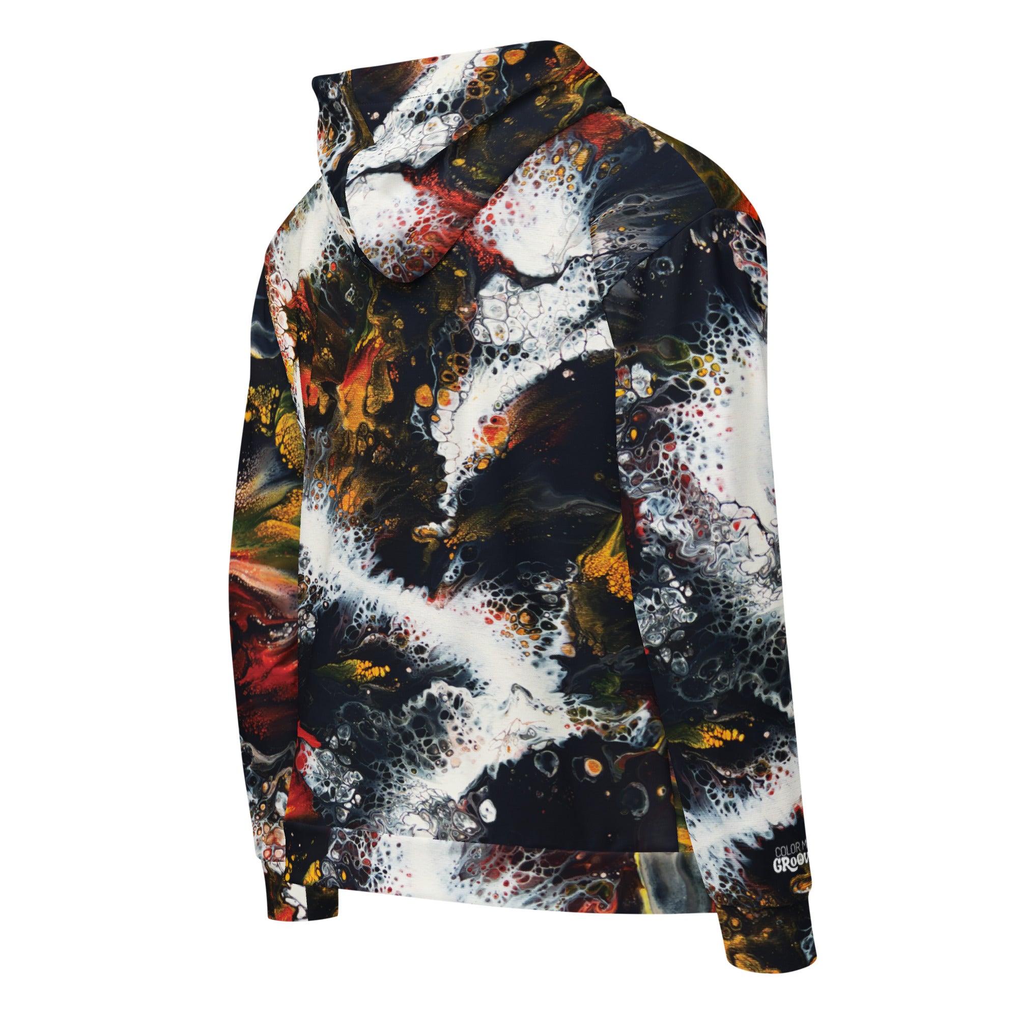 Color Splash Zip Hoodie - Whitewater Koi