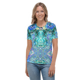 Women's Color Splash Tee - Cellular Blues