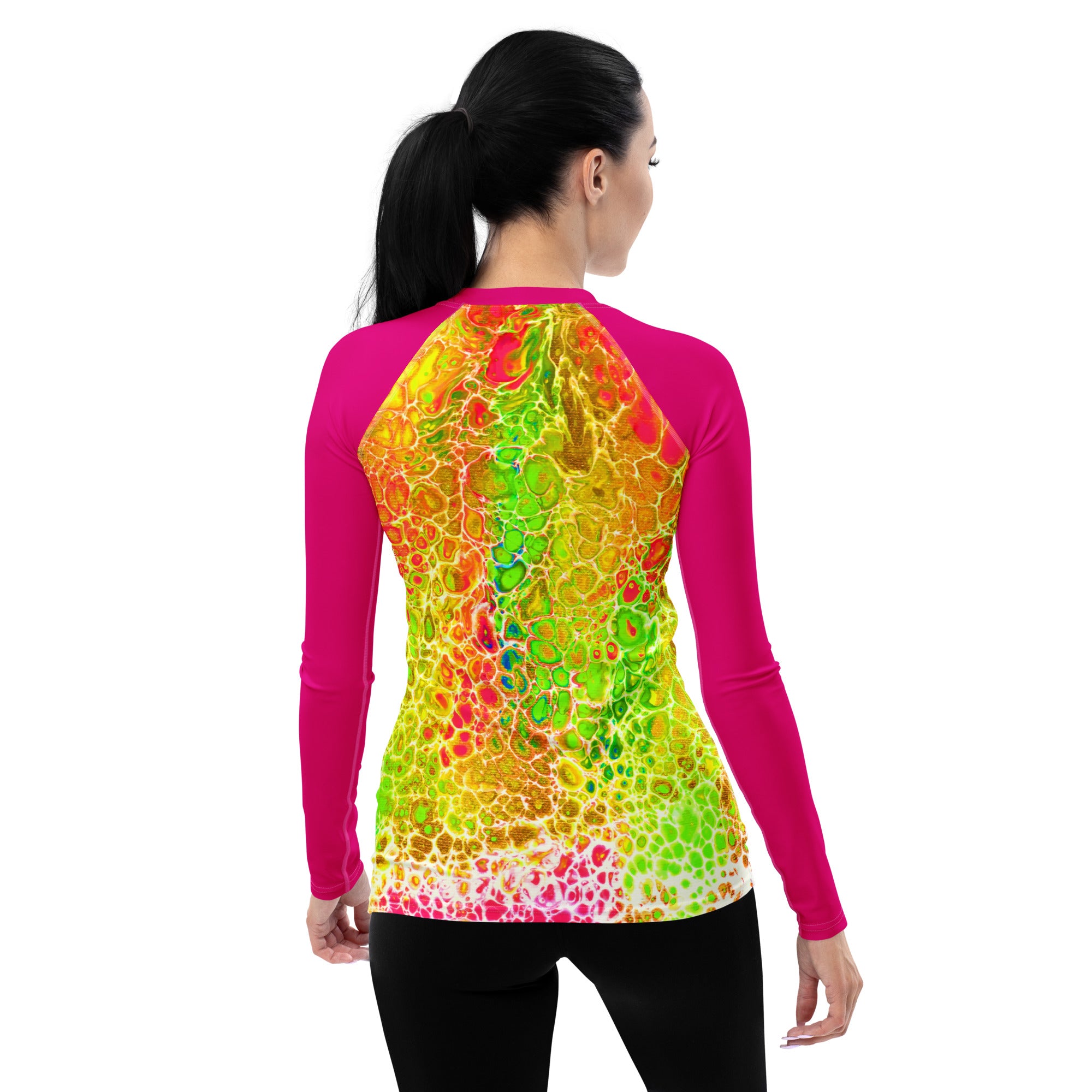 Women's UV Rash Guard - Spring Showers