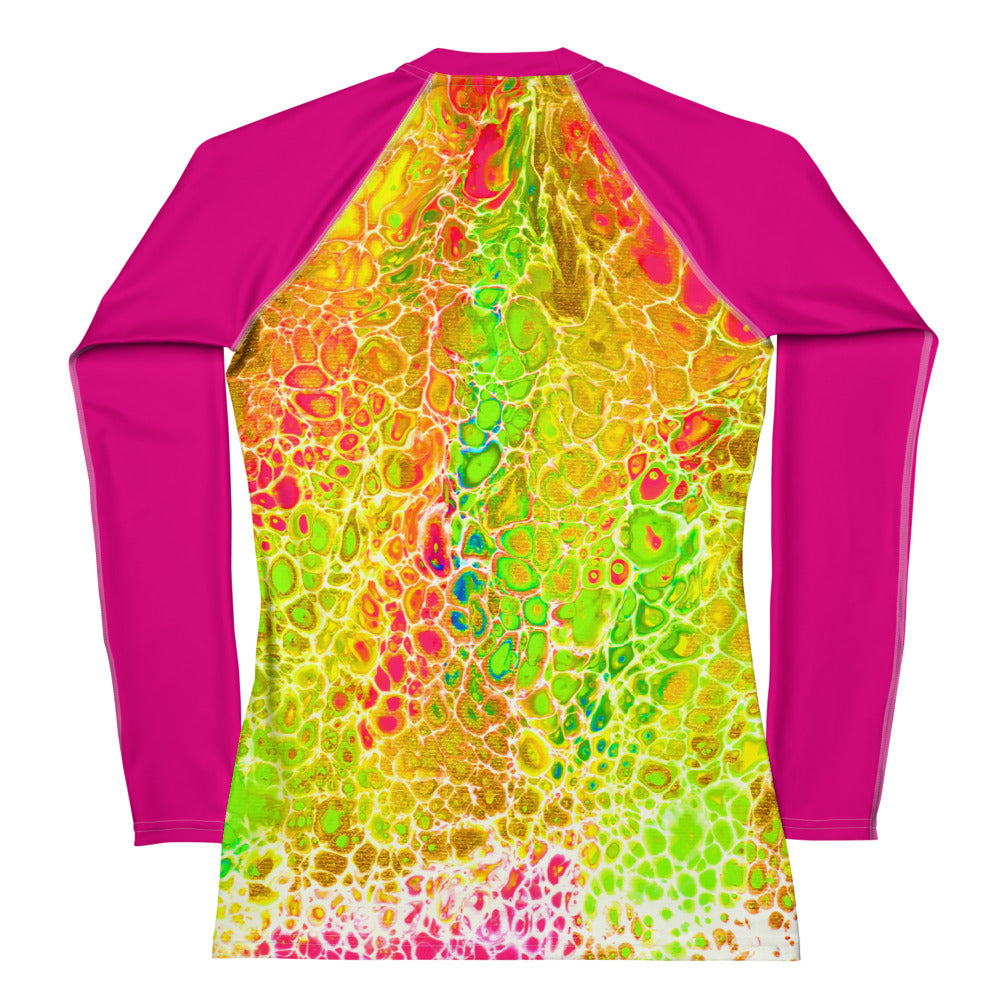 Women's UV Rash Guard - Spring Showers