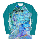 Women's UV Rash Guard - Cellular Blues