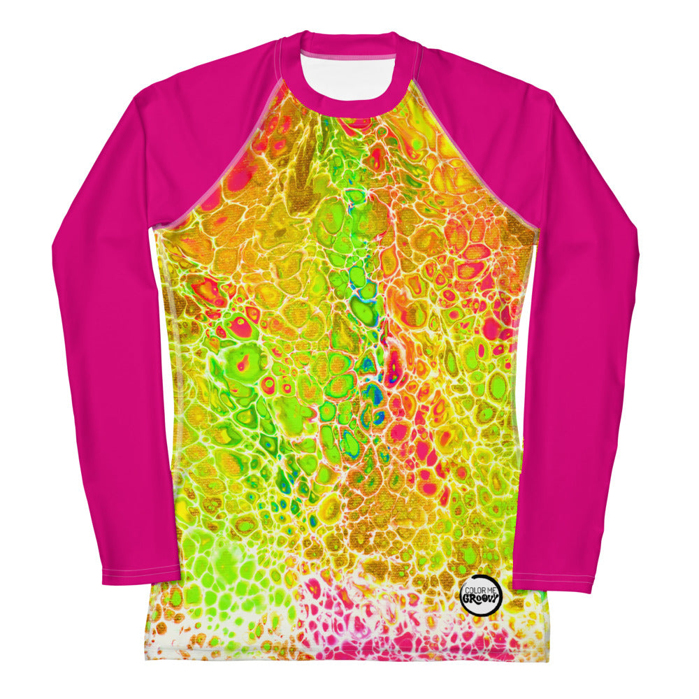 Women's UV Rash Guard - Spring Showers