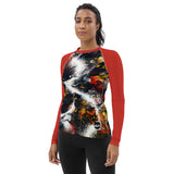 Women's UV Rash Guard - Whitewater Koi