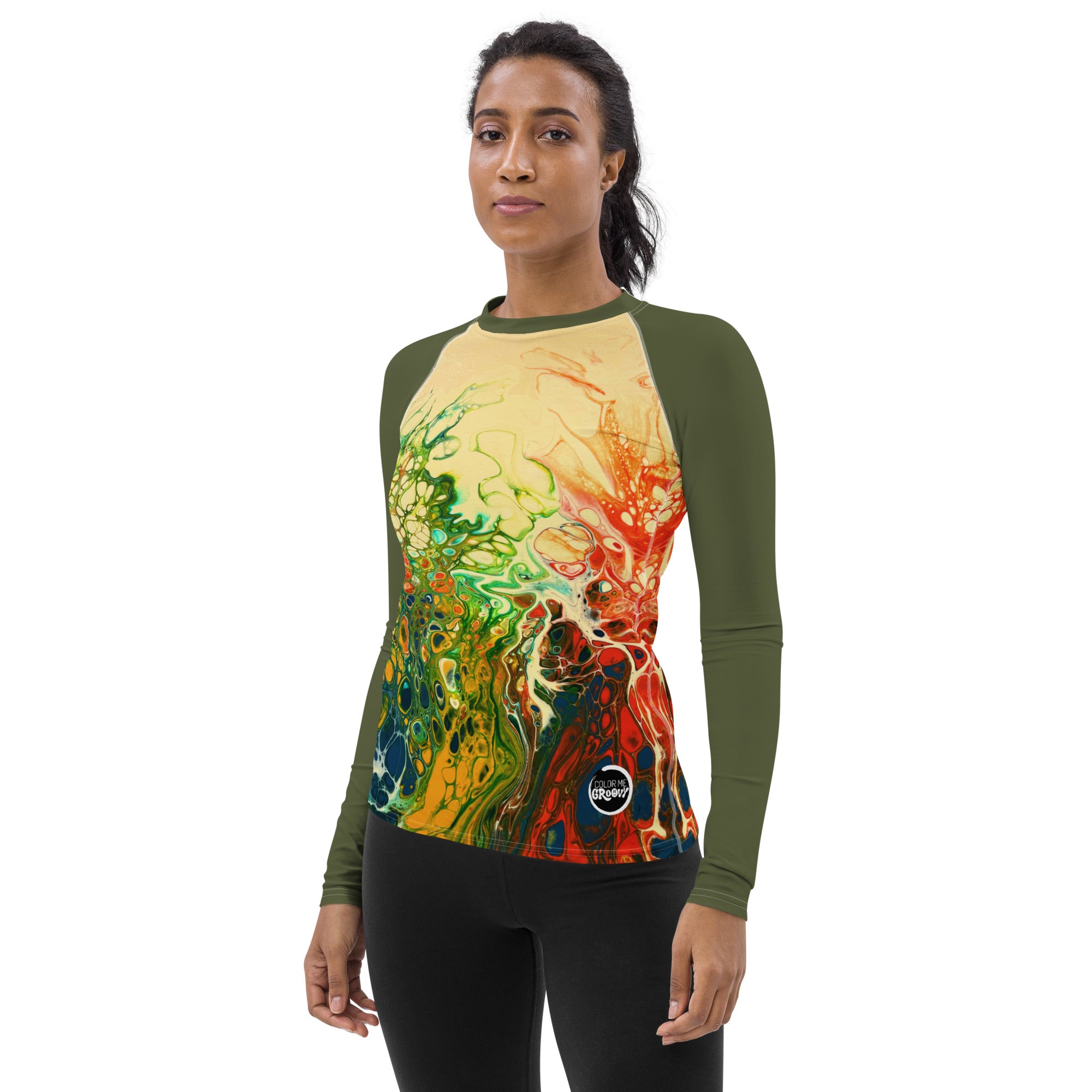 Women's UV Rash Guard - Wildflowers