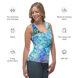 Color Splash Tank Top - Cellular Blues