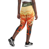 Cosmic Curves Capri Leggings - Wildflowers