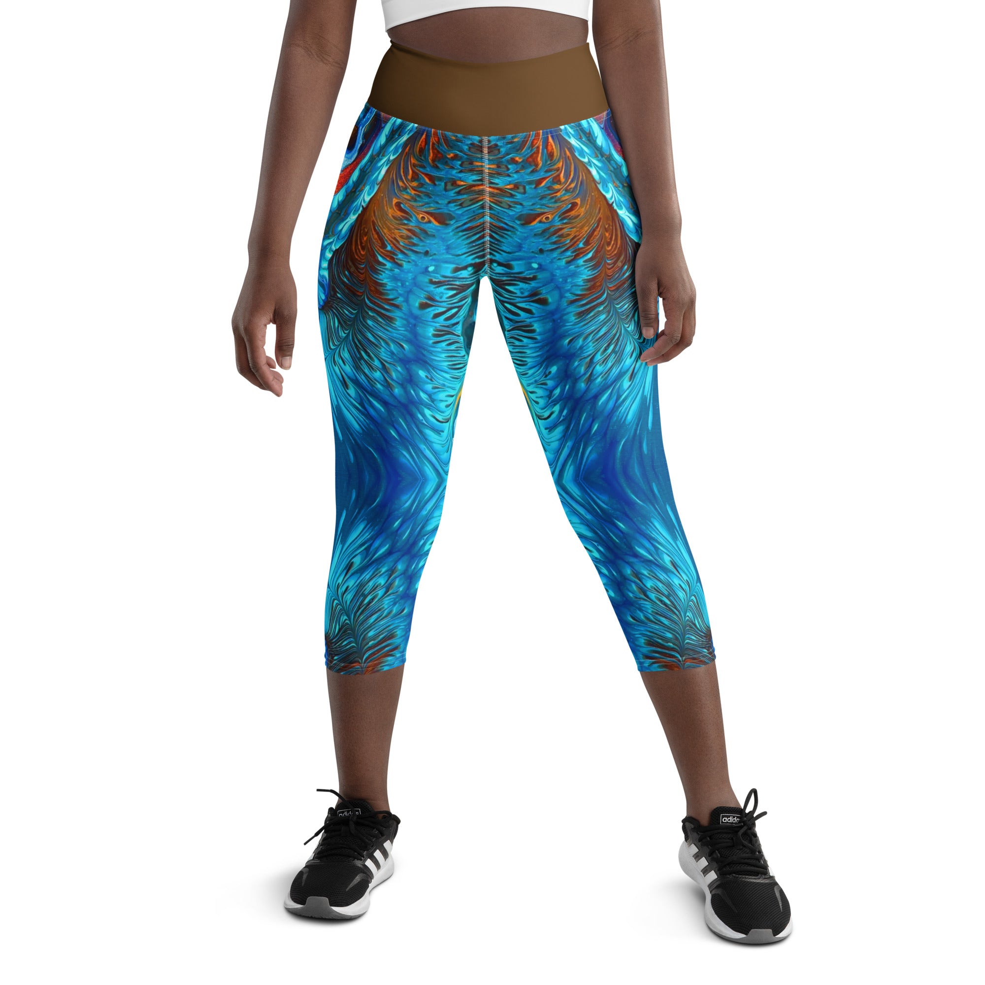 Cosmic Curves Capri Leggings - Pacific Current