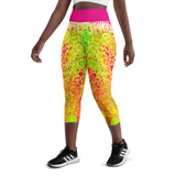 Cosmic Curves Capri Leggings - Spring Showers