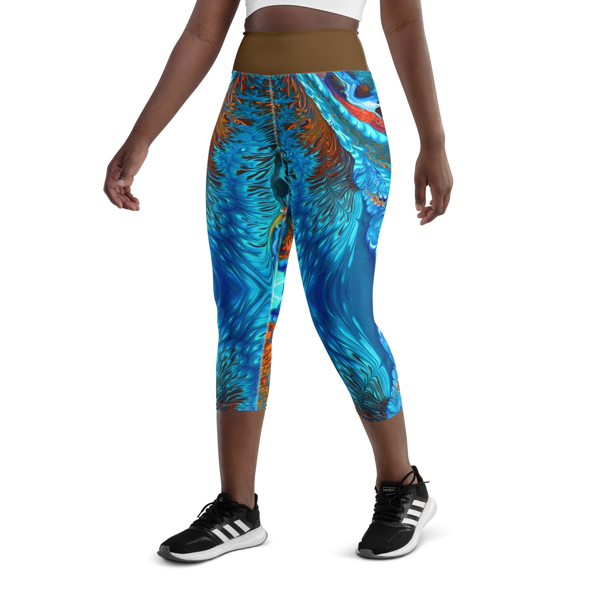 Cosmic Curves Capri Leggings - Pacific Current