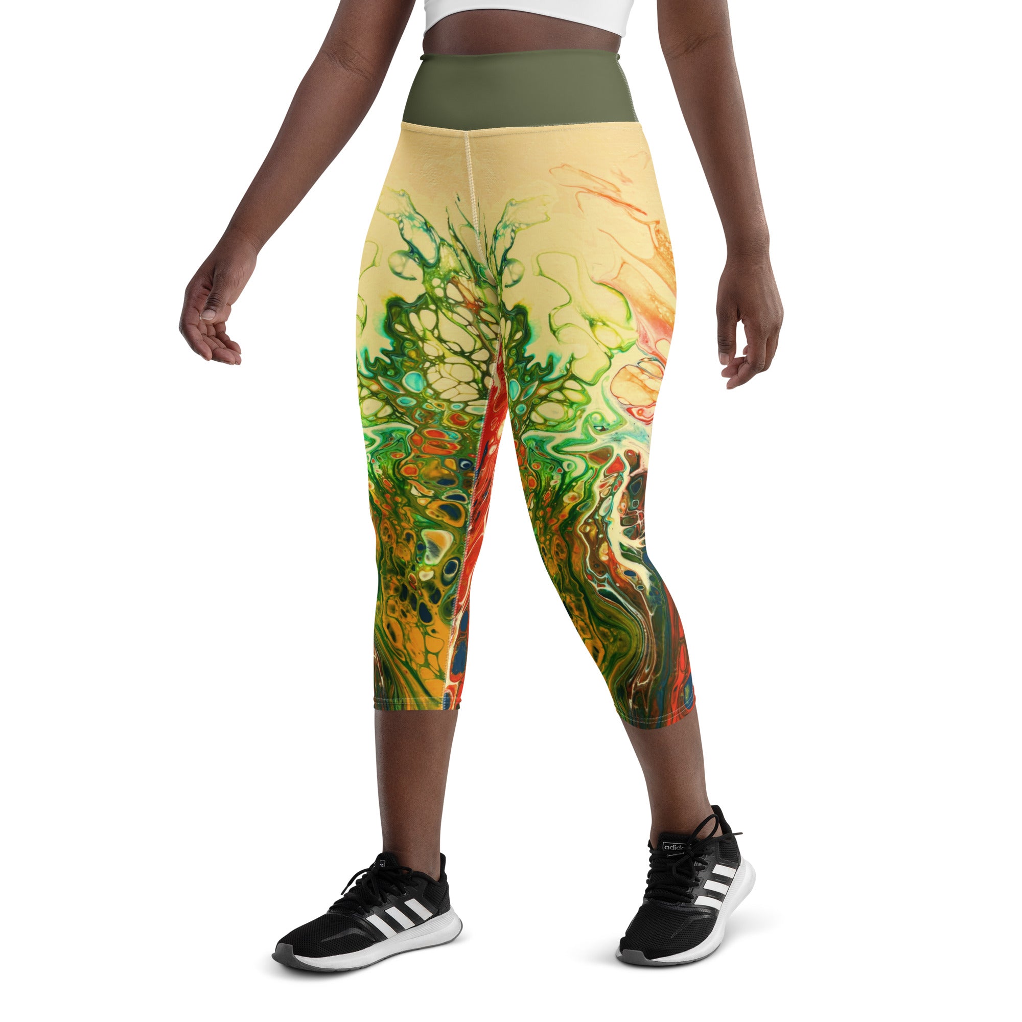 Cosmic Curves Capri Leggings - Wildflowers