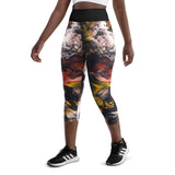 Cosmic Curves Capri Leggings - Whitewater Koi