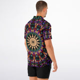 Spread Collar Short Sleeve Button-Down Shirt - test 7