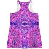 Flowy Racerback Tank Top - Pink Vortex