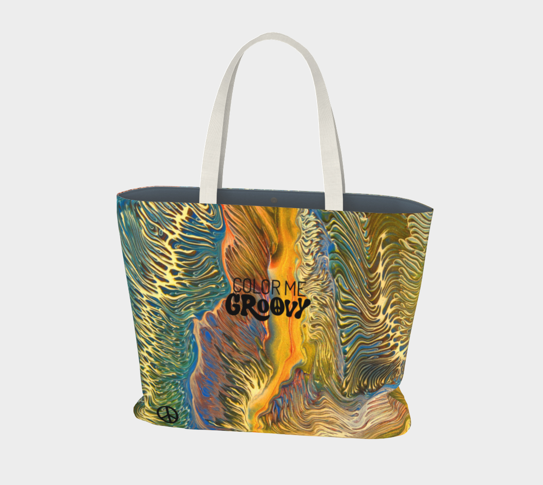 Large Dream Fest Tote Bag - Golden Riptide