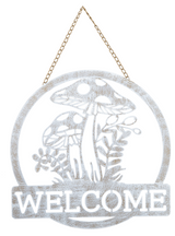 Round Lasercut Mushroom Welcome Wall Decor