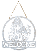 Round Lasercut Mushroom Welcome Wall Decor
