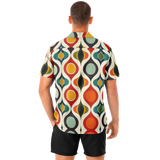 Spread Collar Short Sleeve Button-Down Shirt - test 3