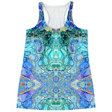 Flowy Racerback Tank Top - Cellular Blues